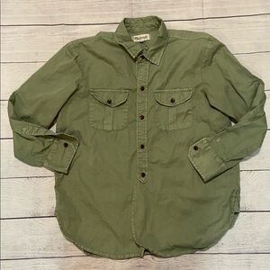 Madewell Olive Button Down Shirt